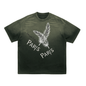 Vintage Washed Tiger Stripes Dyed Gradient T-Shirt - 250 GSM