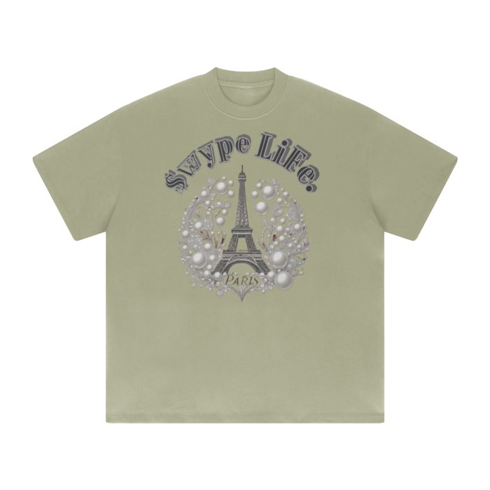 Streetwear Unisex 425G Heavyweight Solid Color Drop Shoulder Loose T-shirt