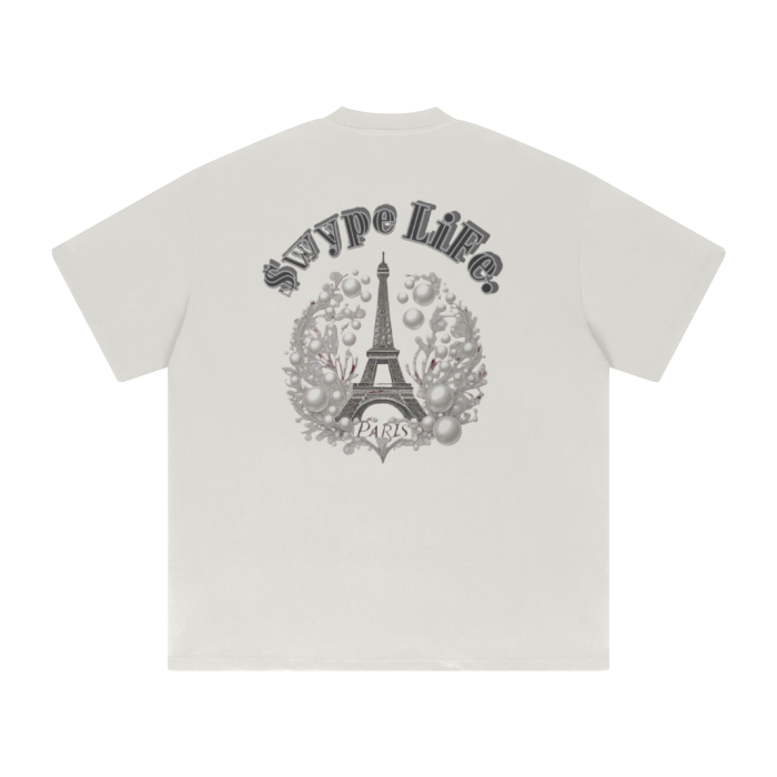 Streetwear Unisex 425G Heavyweight Solid Color Drop Shoulder Loose T-shirt