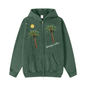 $L. Palm Sun Streetwear Acid Washed Zip Fleece  Hoodie Jacket - 360 GMS